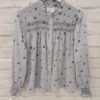 Blusa navy flor bordada
