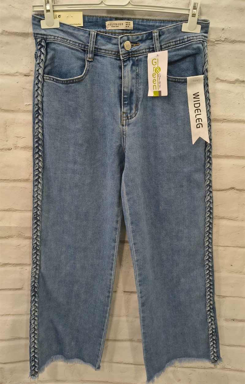 Vaquero wideleg trenzado