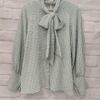 Camisa cuadros cuello lazo