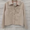 Chaqueta antelina bolsillos frontales
