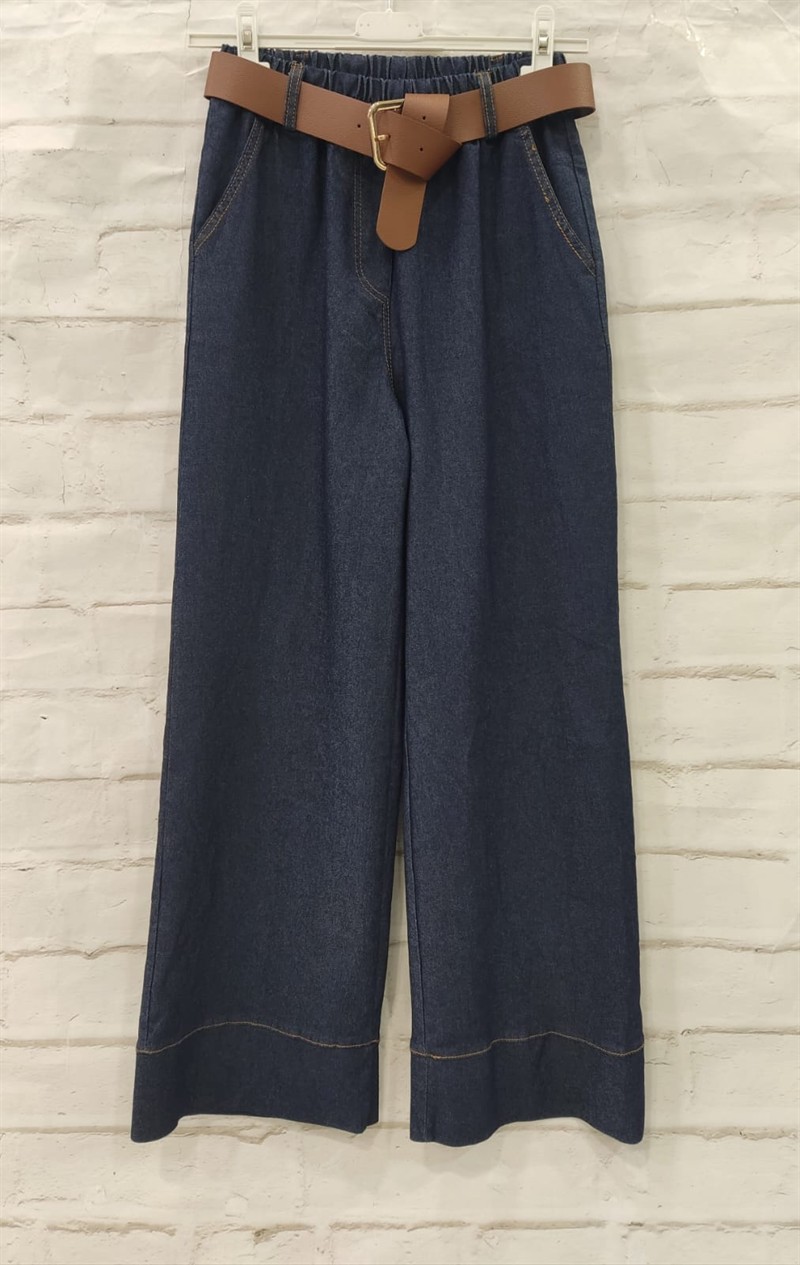 Pantalón culotte denim fino