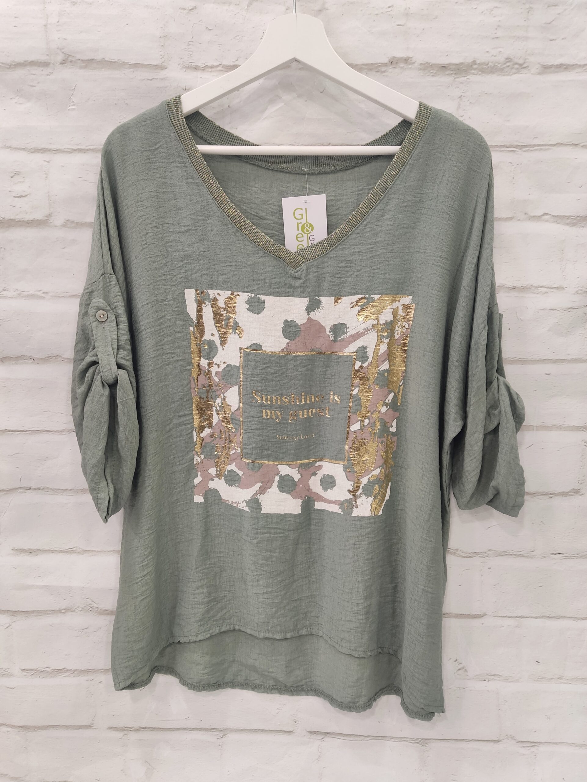 Camiseta cuello escarchado sunshine