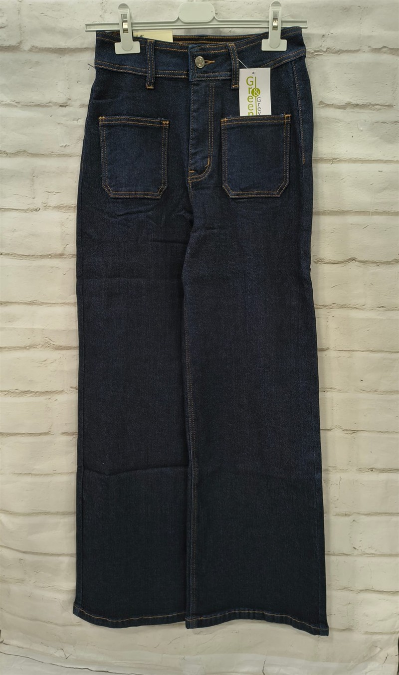 Vaquero culotte oscuro bolsillos