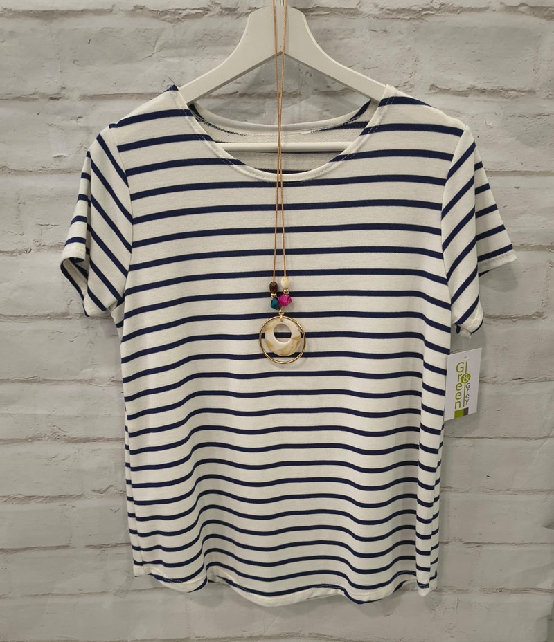 Camiseta rayas fina c collar
