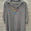 Blusa cuadros con collar